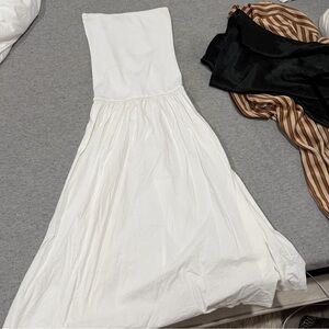 WeWoreWhat Strapless White Maxi Dress